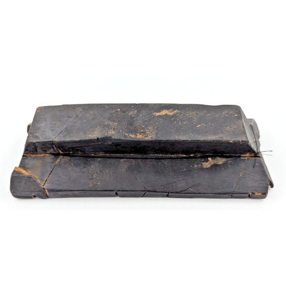 Antique Wooden Printing Block Hand Carved Textile Fabric Stamp As Is - Picture 3 of 12